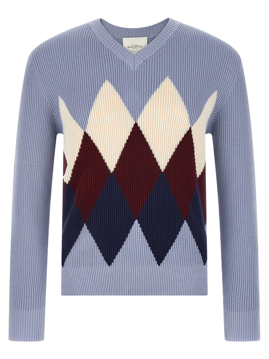 Ballantyne Blue Cotton Cardigan
