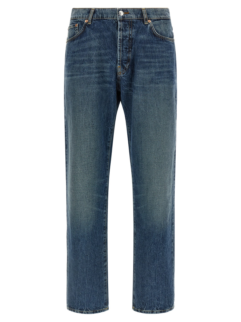 Department 5 Blue Cotton Straight-Leg Jeans