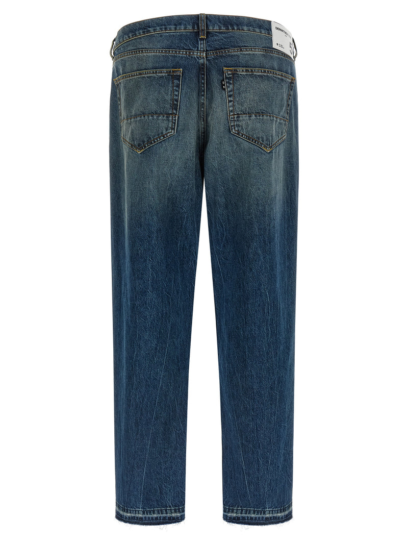 Department 5 Blue Cotton Straight-Leg Jeans