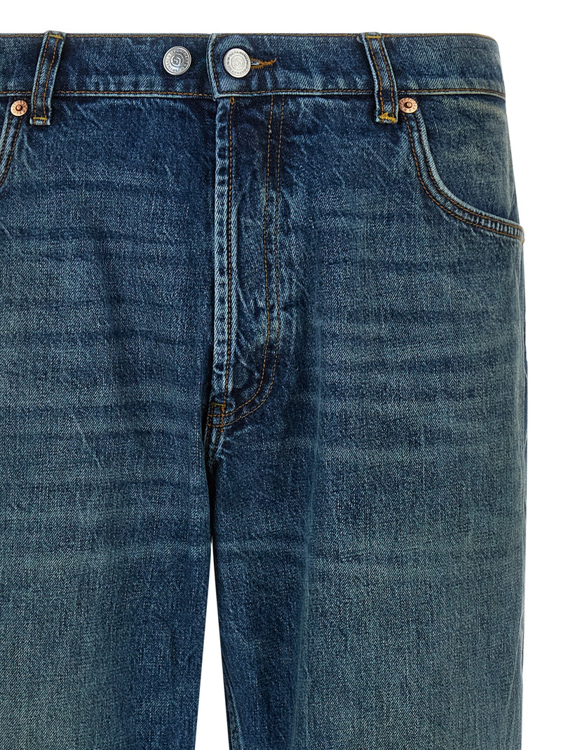 Department 5 Blue Cotton Straight-Leg Jeans