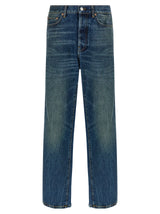 Department 5 Blue Cotton Straight-Leg Jeans