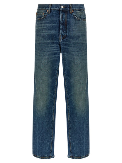 Department 5 Blue Cotton Straight-Leg Jeans
