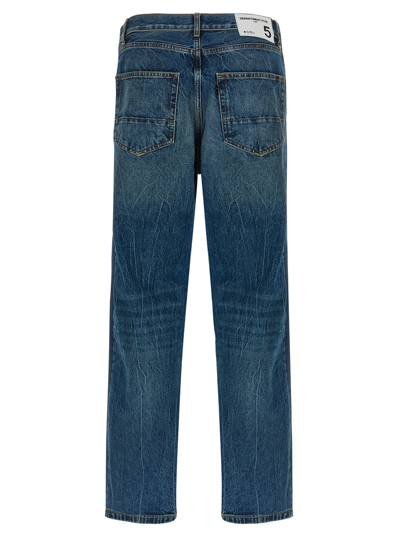 Department 5 Blue Cotton Straight-Leg Jeans