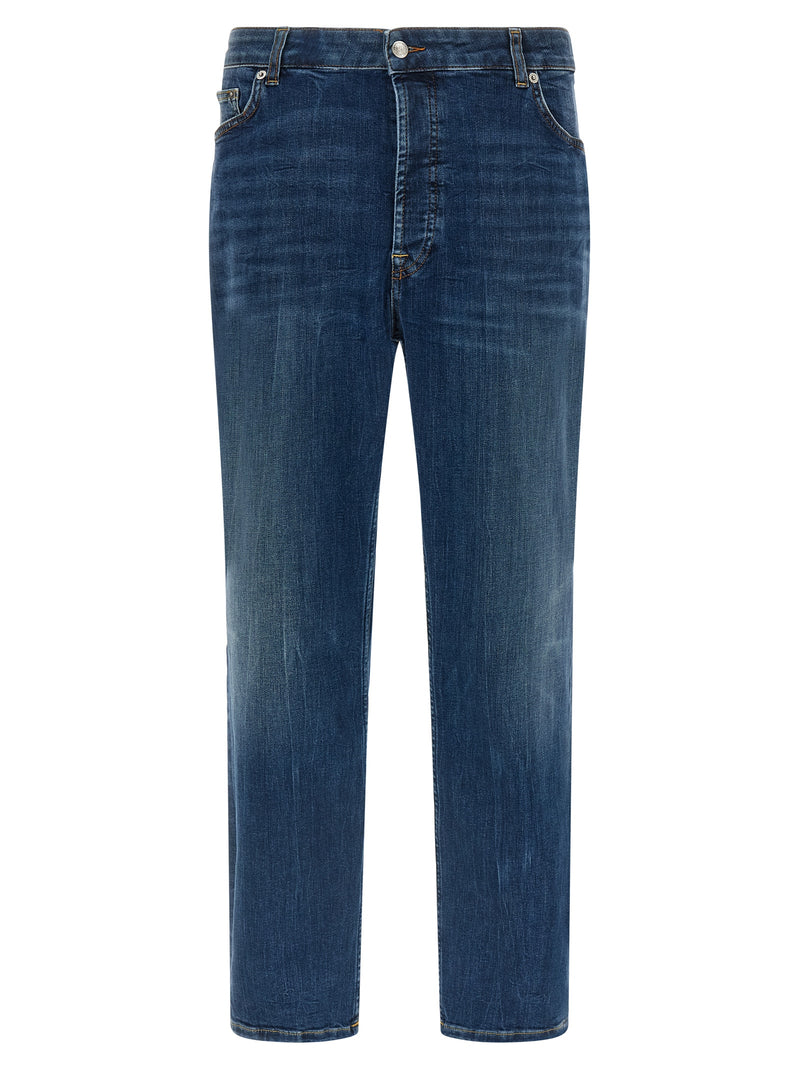 Department 5 Drake Blue Cotton Cropped Jeans for Men