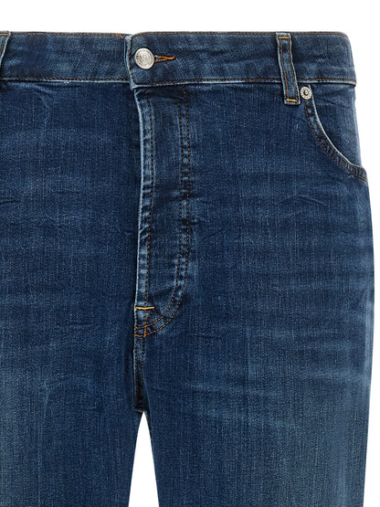Department 5 Blue Cotton Cropped Jeans