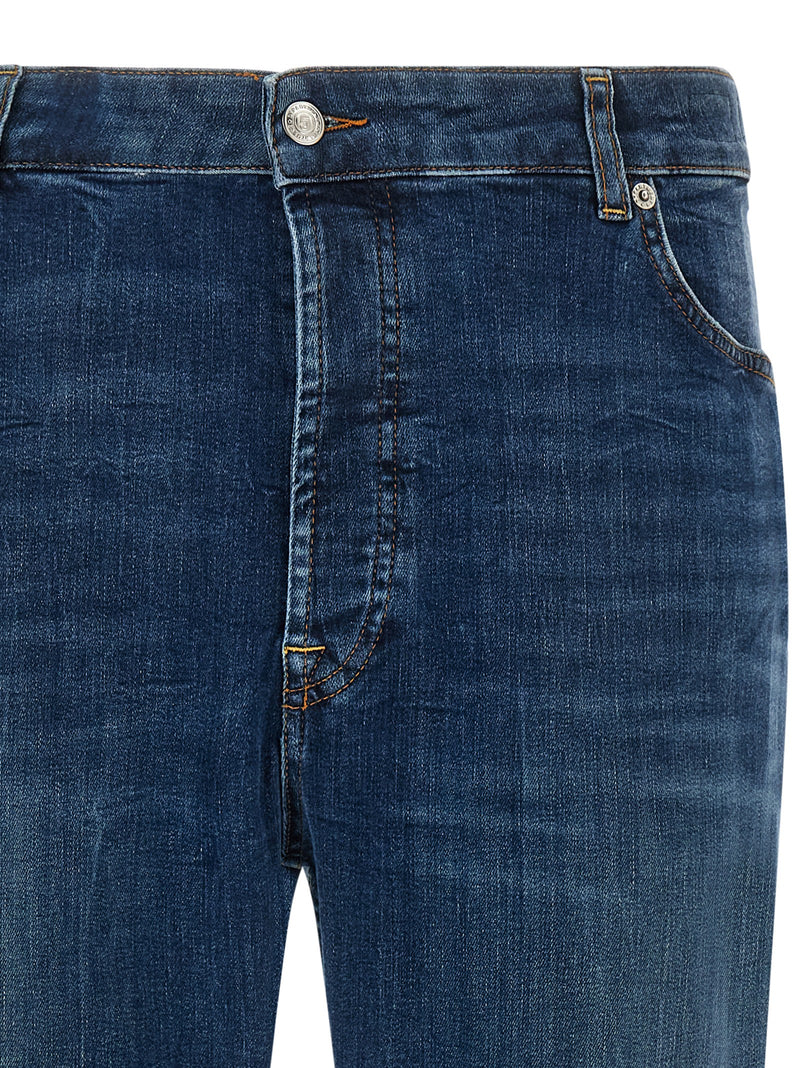 Department 5 Drake Blue Cotton Cropped Jeans for Men