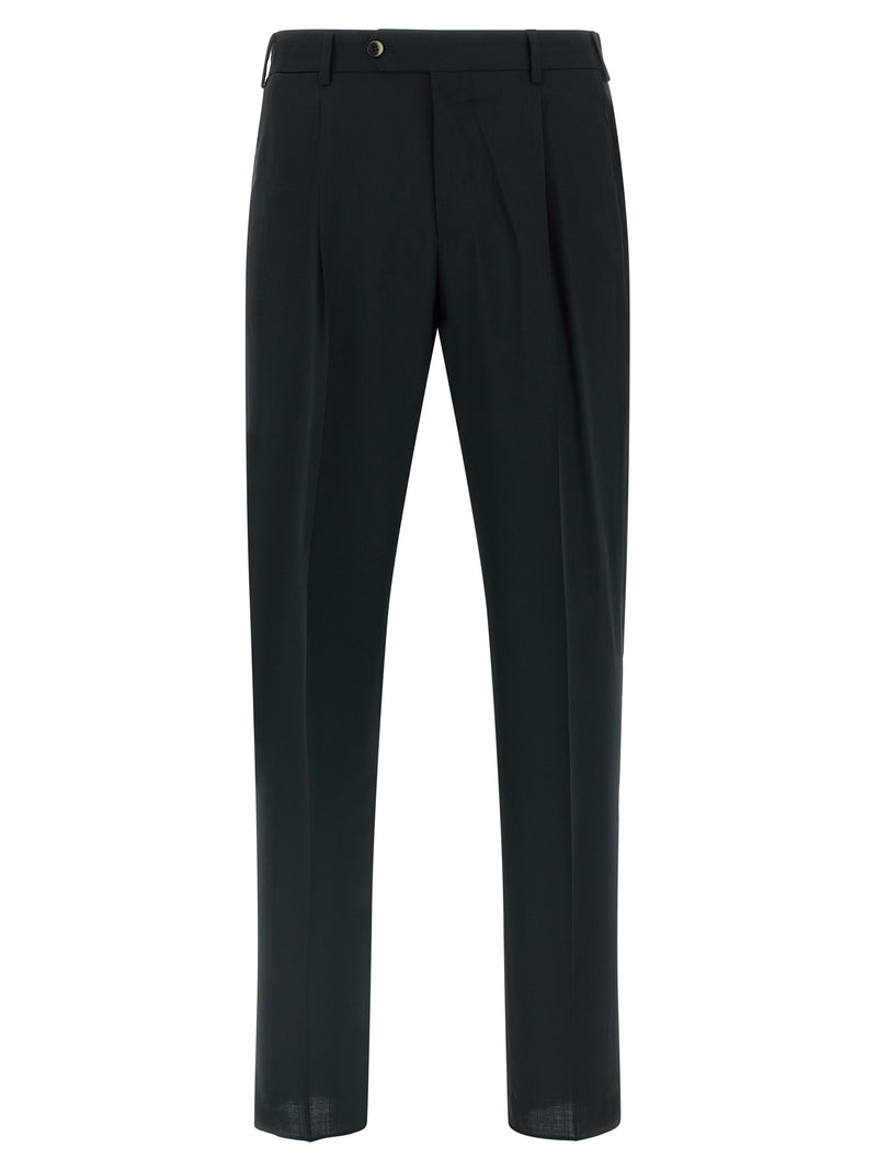 PT Torino Black Virgin Wool Pants for Men