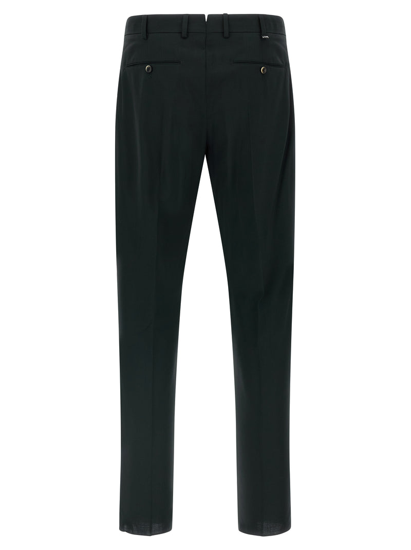 PT Torino Black Virgin Wool Pants for Men
