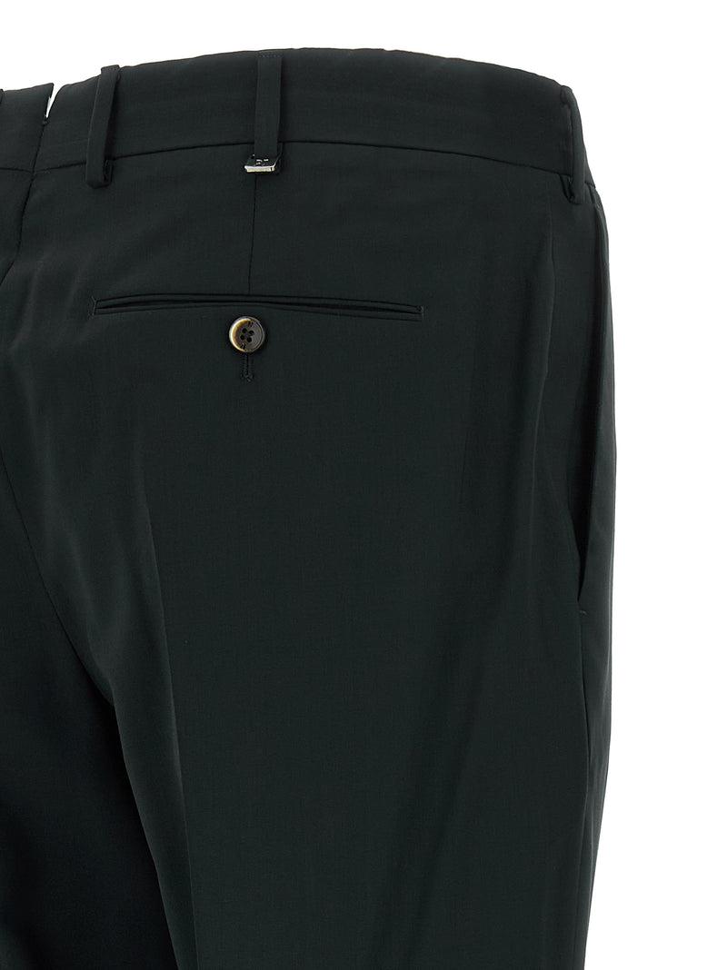 PT Torino Black Virgin Wool Pants for Men
