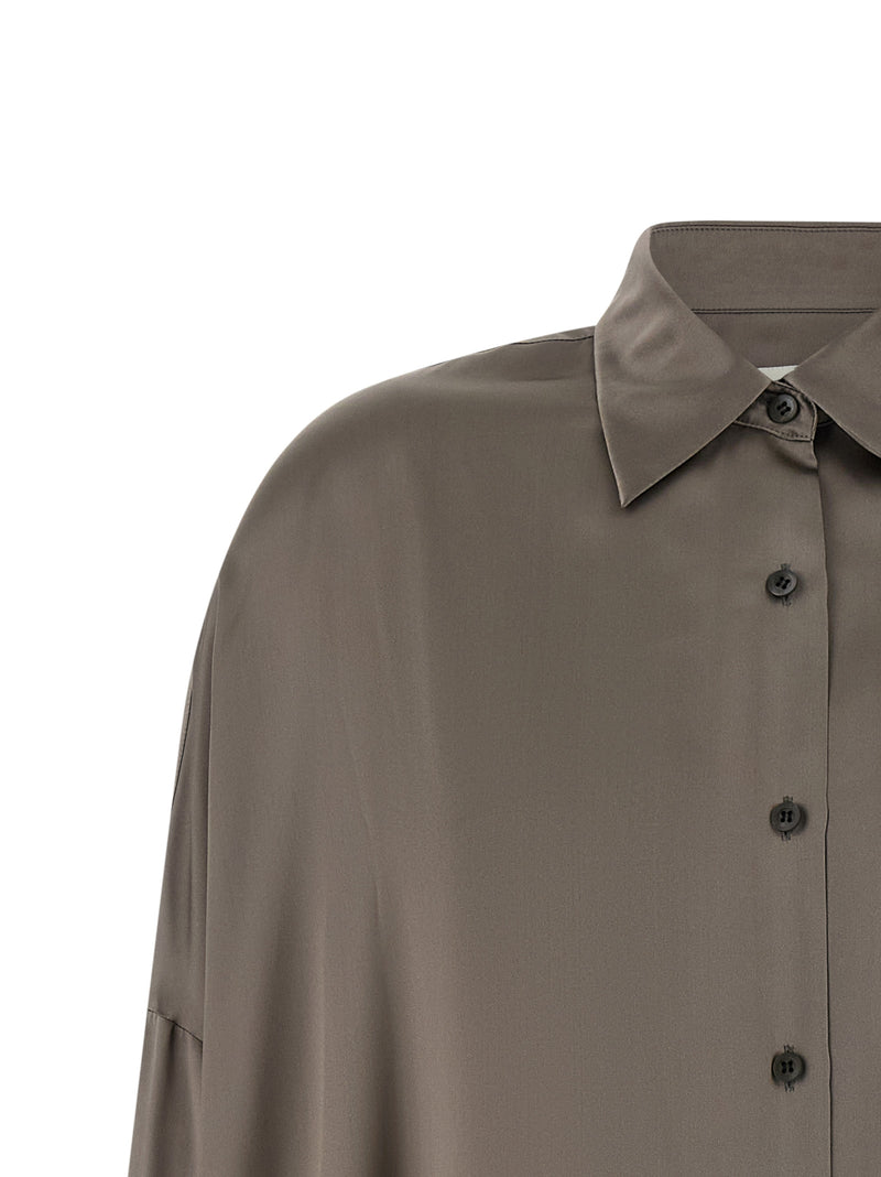 Dries Van Noten Gray Silk Blouse