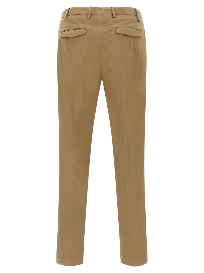 PT Torino Brown Cotton Dress Pants