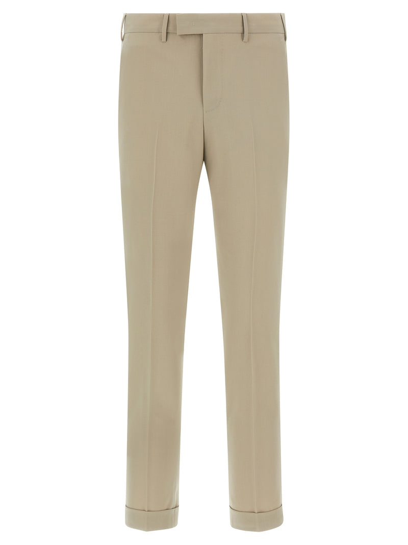 Pantalon de ville en laine vierge beige PT Torino