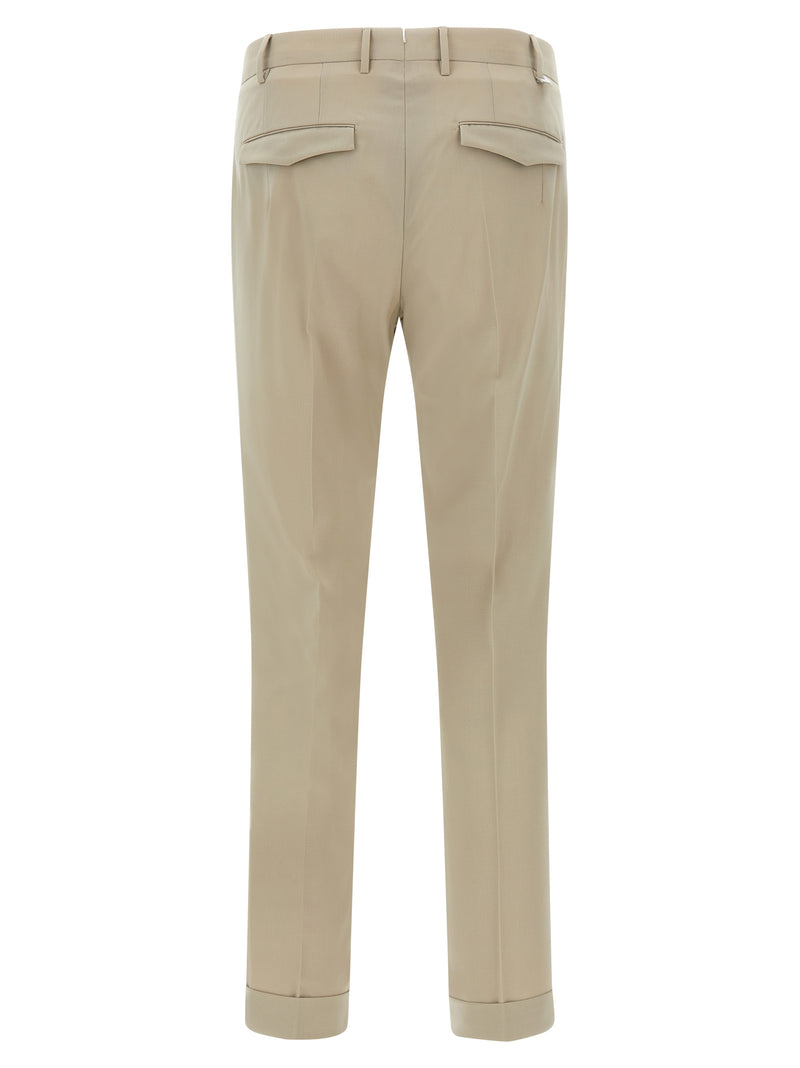 Pantalon de ville en laine vierge beige PT Torino