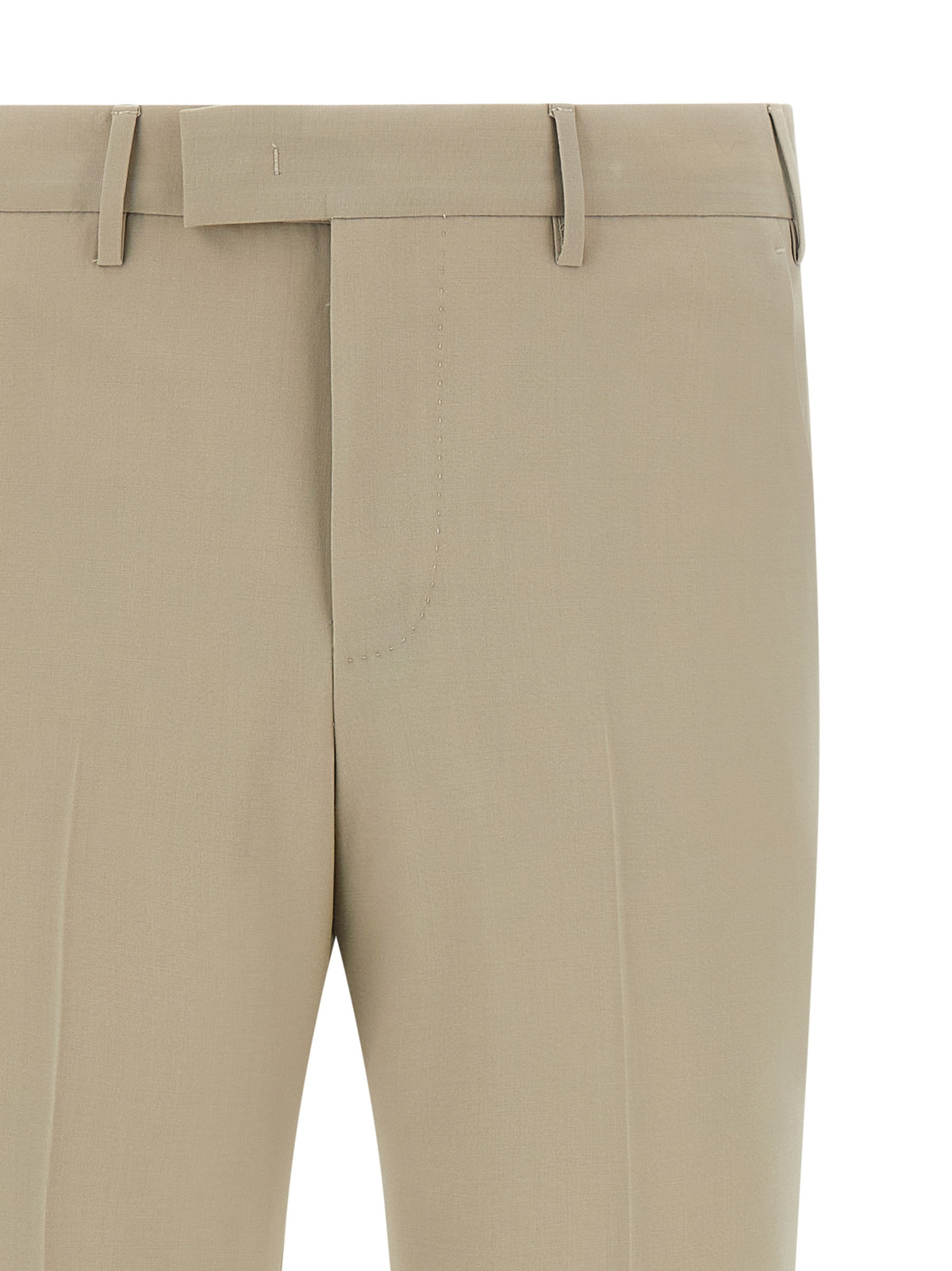 Pantalon de ville en laine vierge beige PT Torino