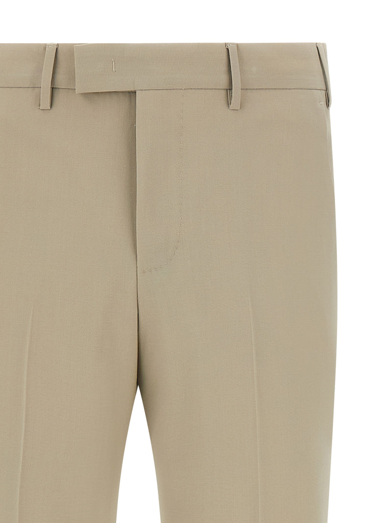 Pantalon de ville en laine vierge beige PT Torino