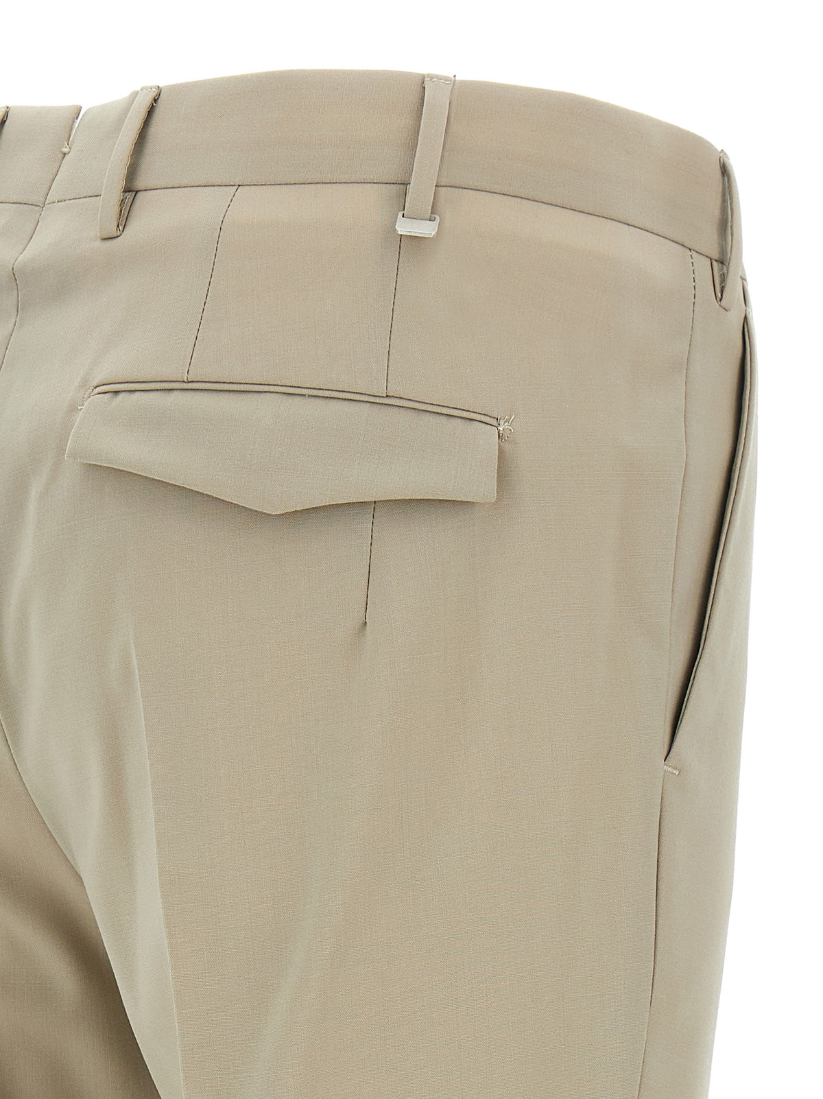 Pantalon de ville en laine vierge beige PT Torino