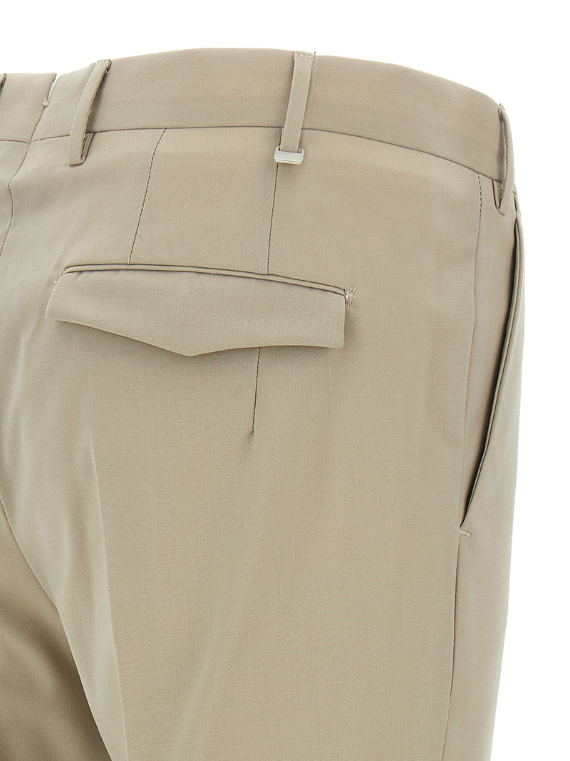 Pantalon de ville en laine vierge beige PT Torino