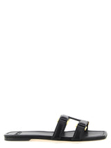 Mules en agneau noir Elisabetta Franchi