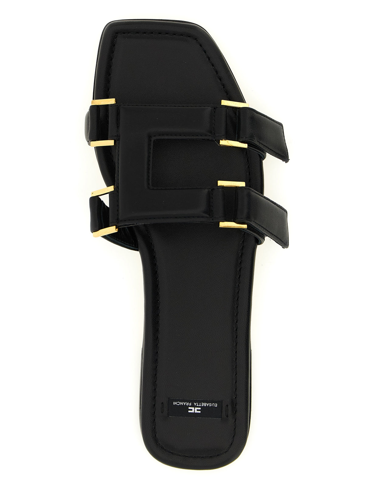 Mules en agneau noir Elisabetta Franchi