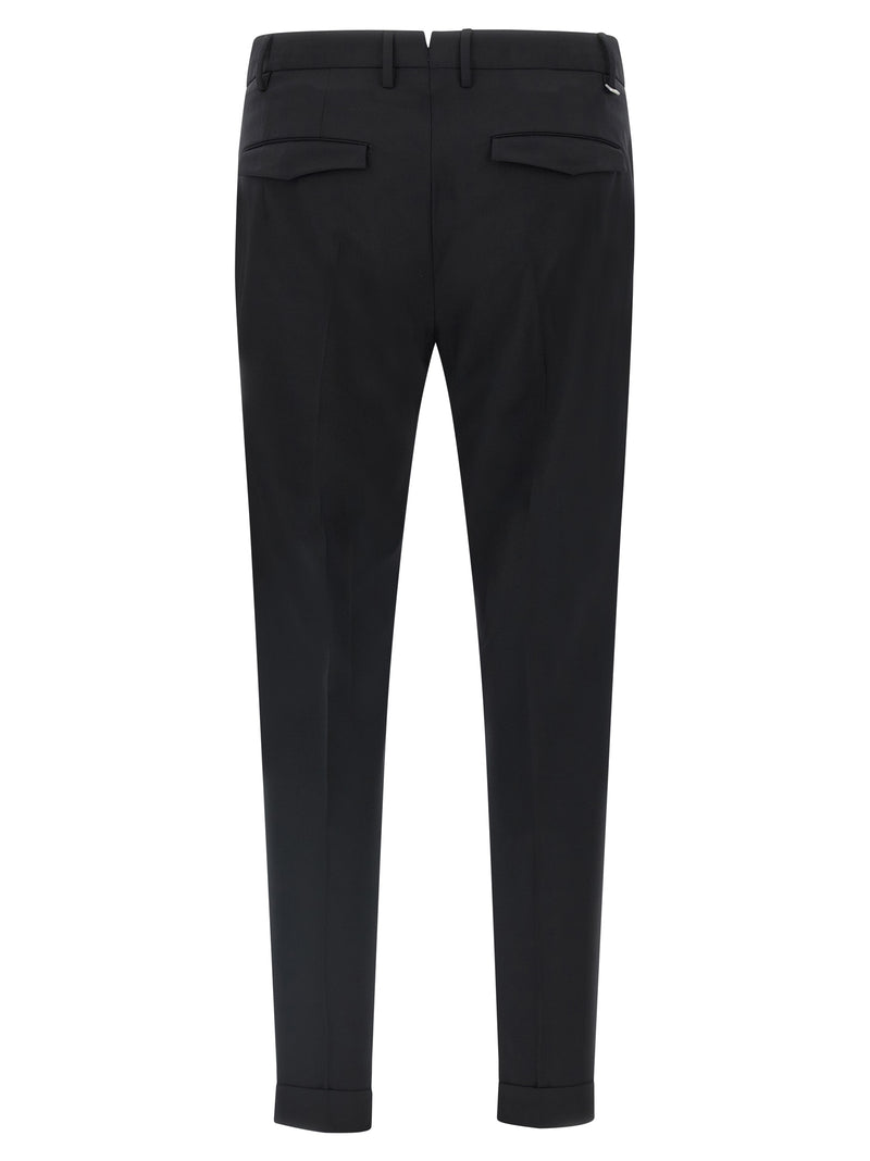 Pantalon de ville en laine vierge noire PT Torino