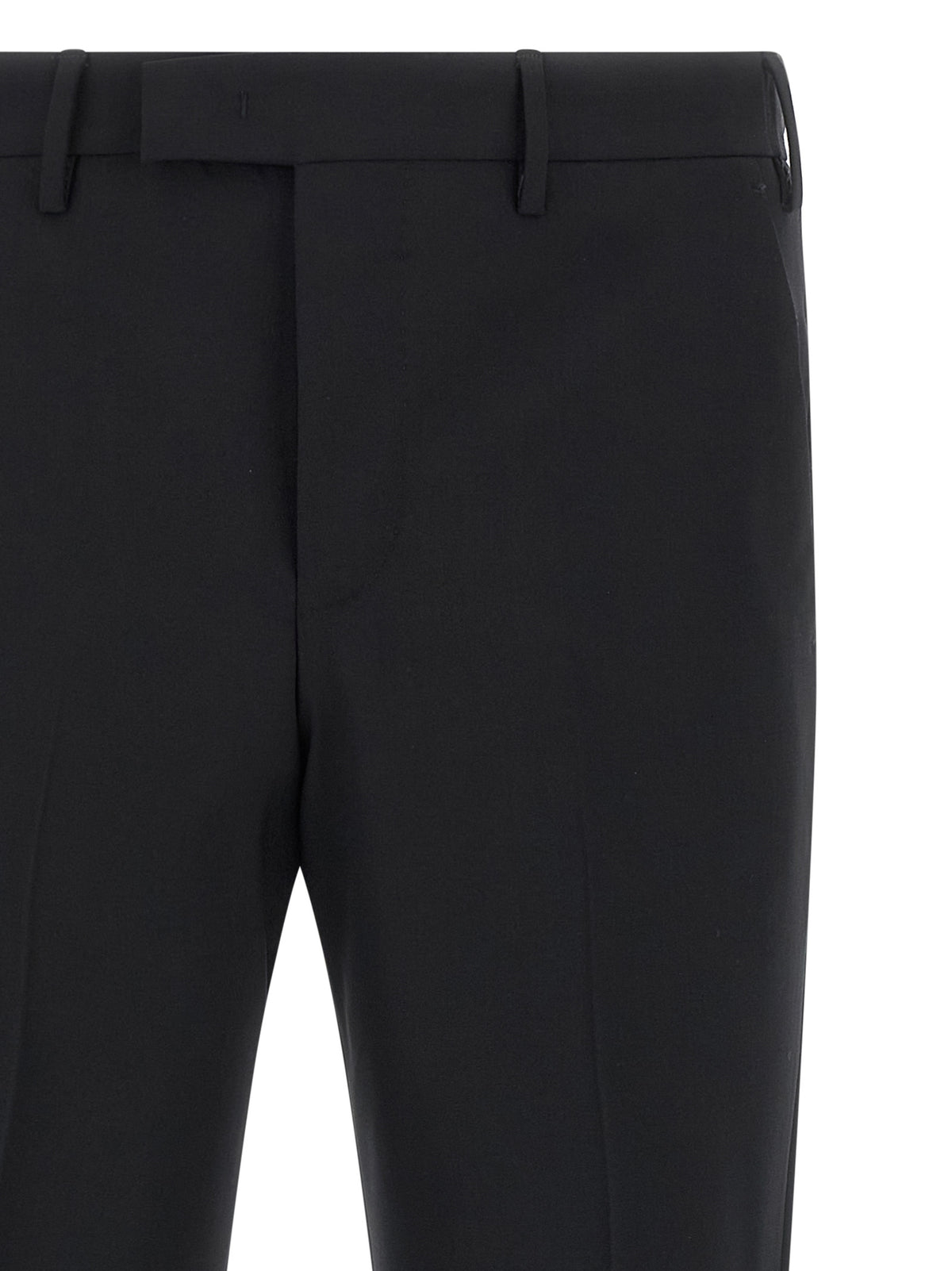 Pantalon de ville en laine vierge noire PT Torino