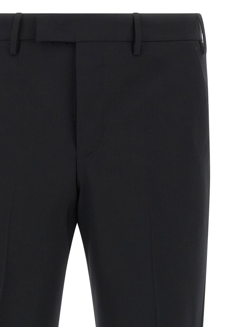Pantalon de ville en laine vierge noire PT Torino