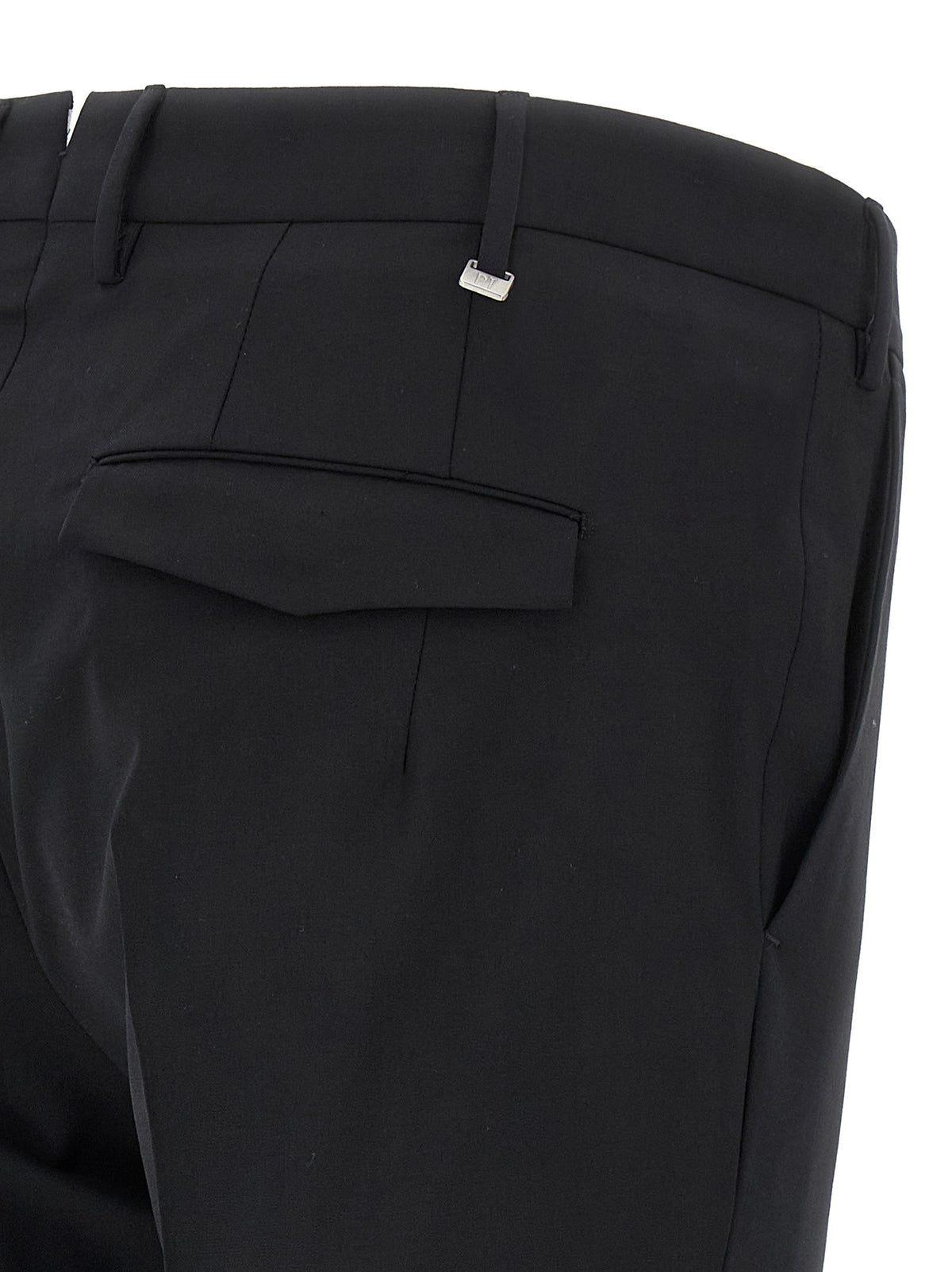 Pantalon de ville en laine vierge noire PT Torino