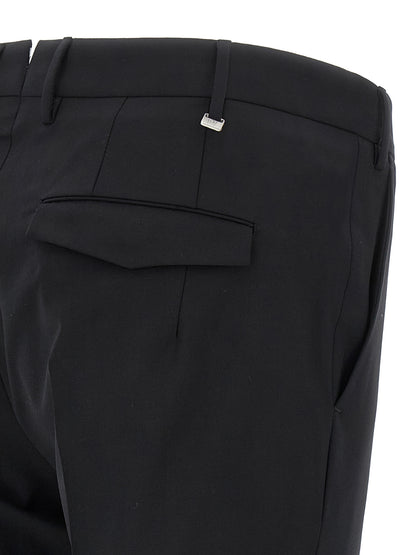 PT Torino Black Virgin Wool Dress Pants