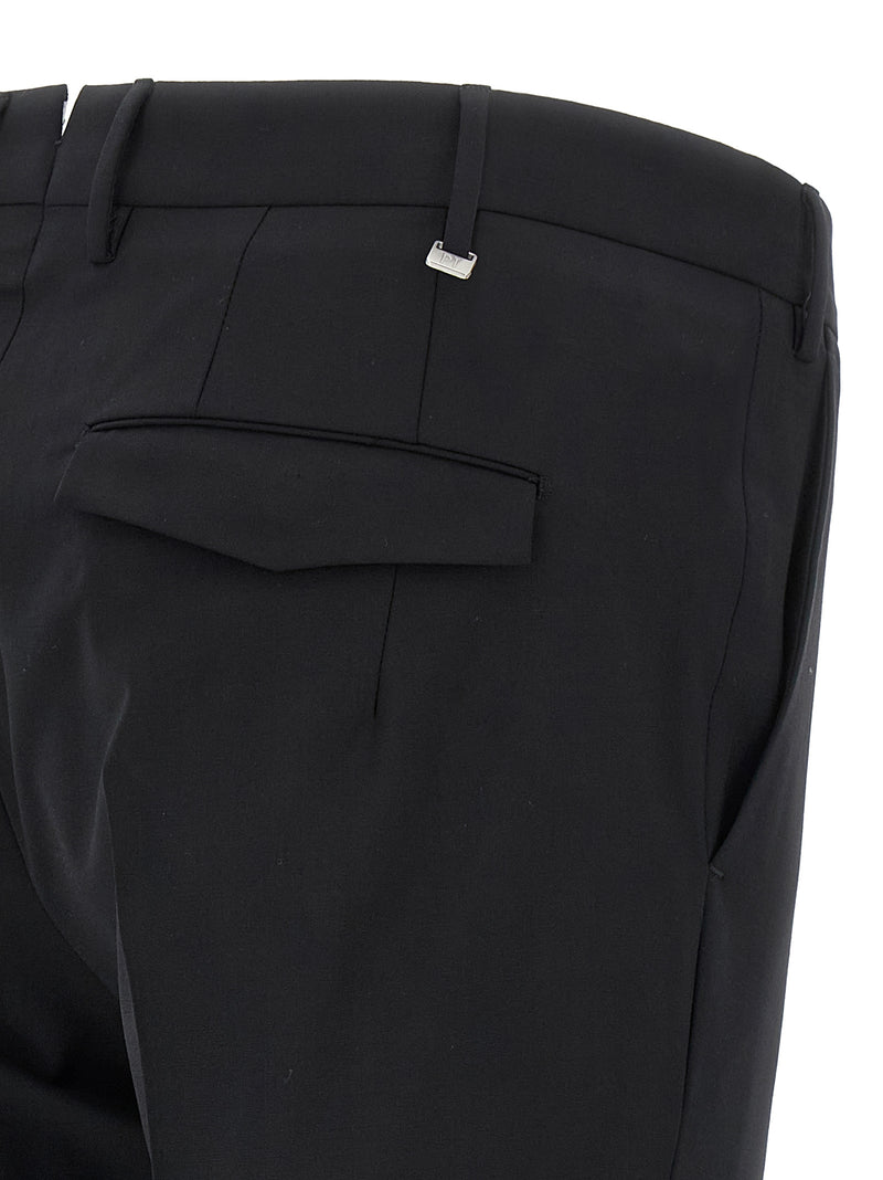 Pantalon de ville en laine vierge noire PT Torino
