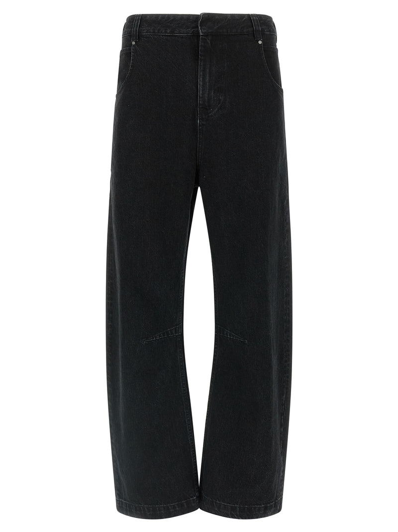 Entire Studios Black Cotton Straight-Leg Jeans