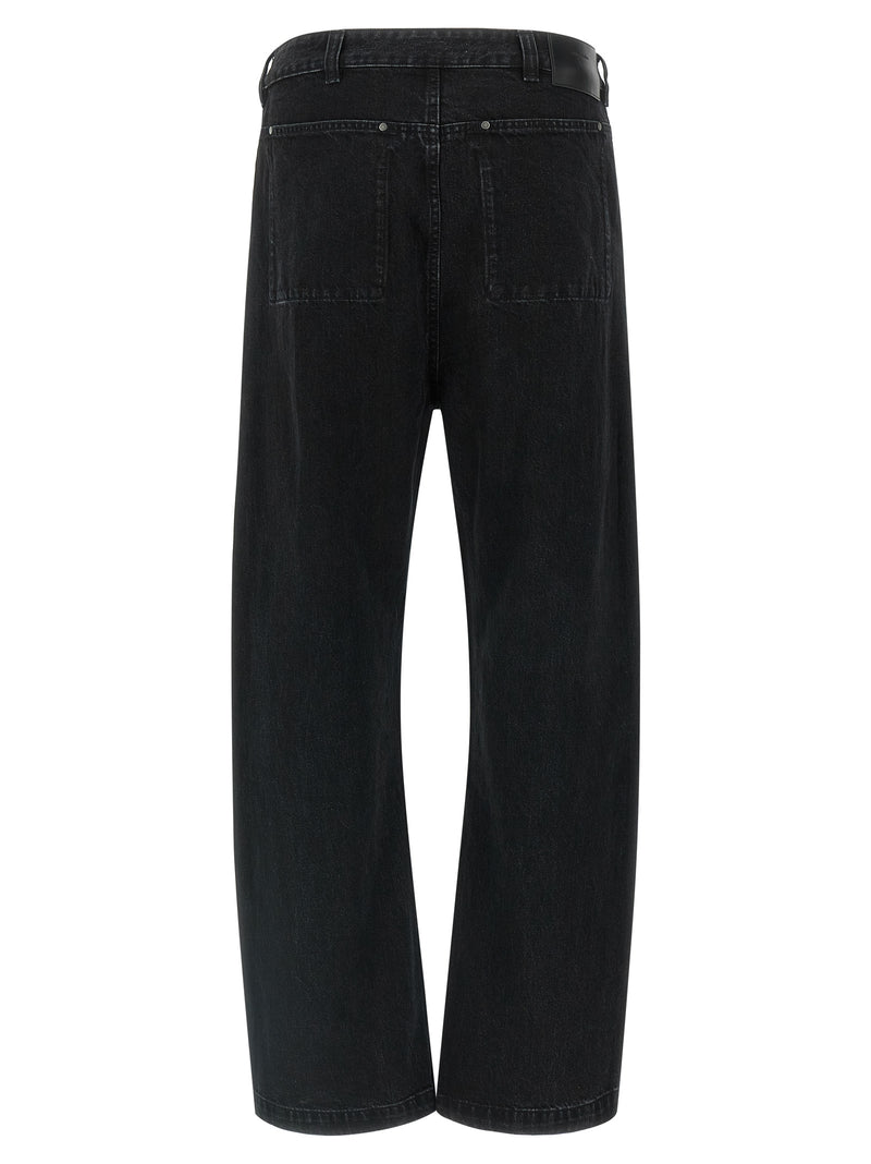 Entire Studios Black Cotton Straight-Leg Jeans