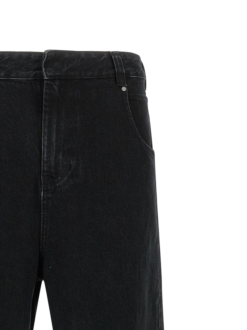 Entire Studios Black Cotton Straight-Leg Jeans