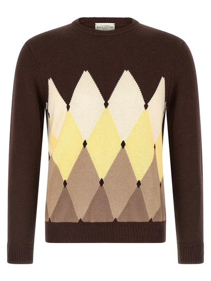 Ballantyne Brown Cotton Cardigan