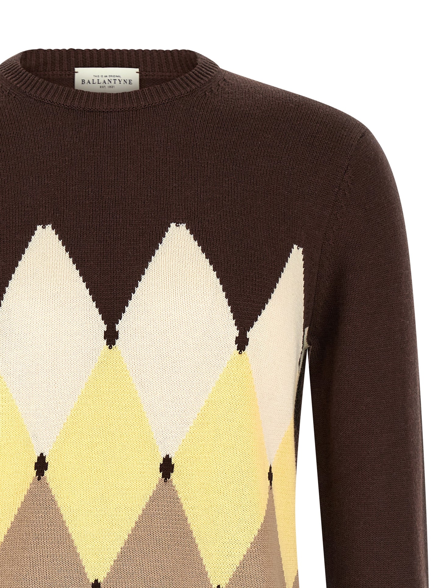Ballantyne Brown Cotton Cardigan