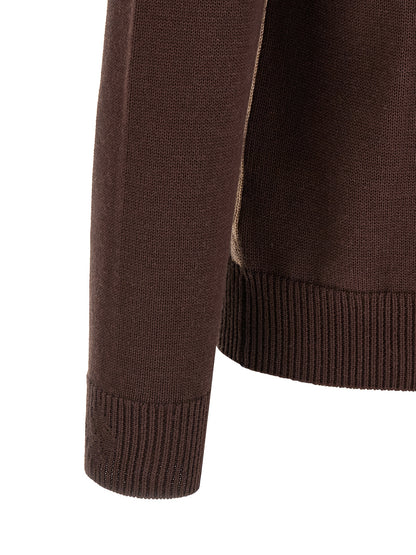 Ballantyne Brown Cotton Cardigan