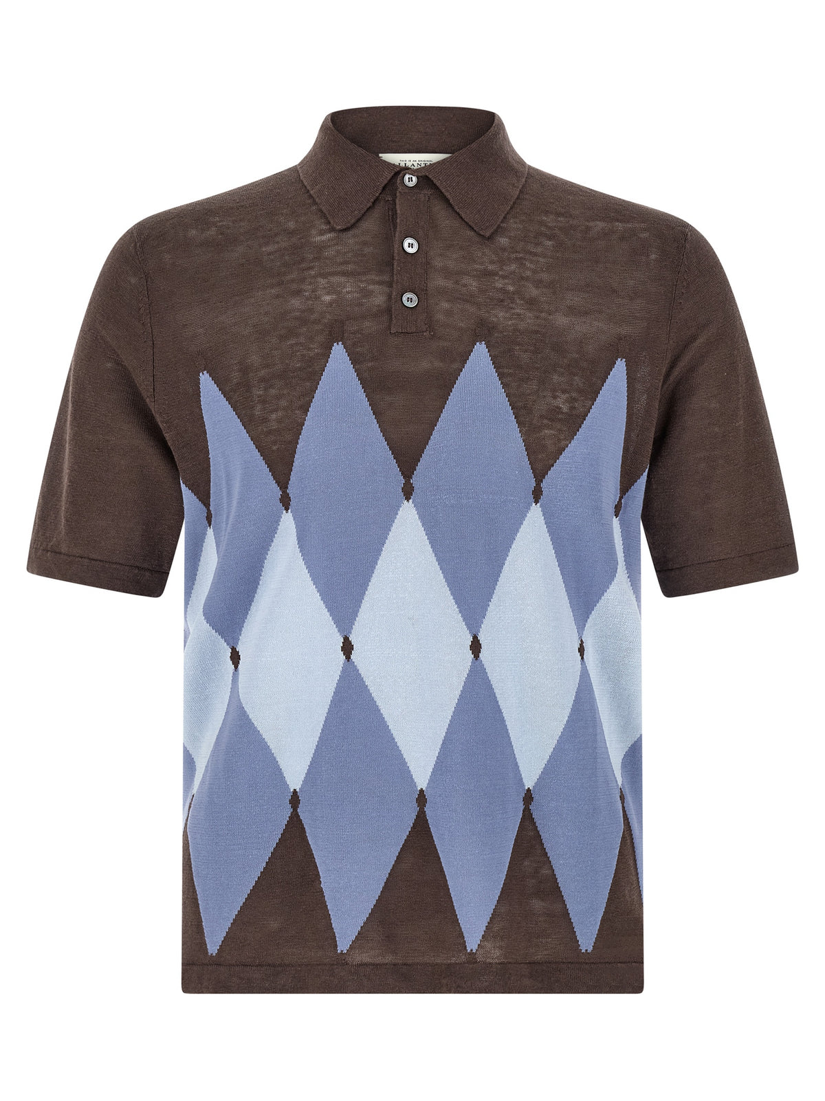 Ballantyne Brown Linen Polo Shirt
