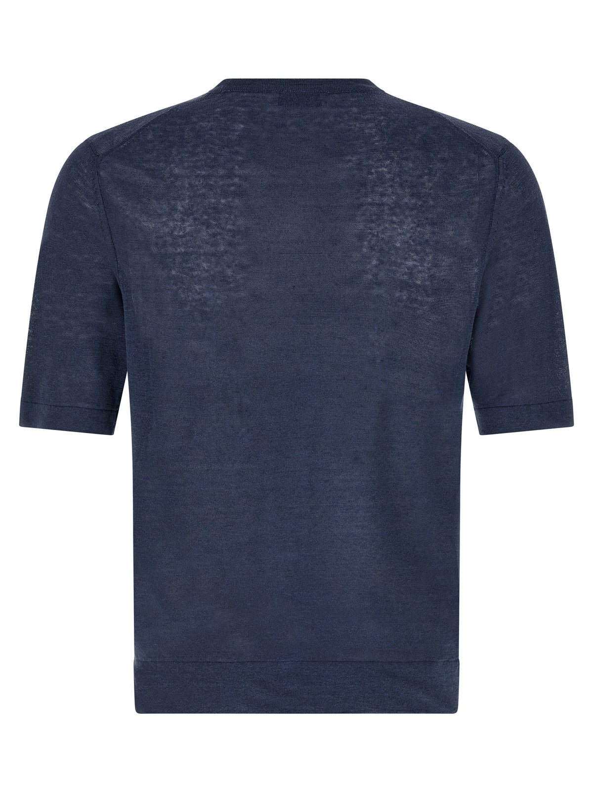 Ballantyne Blue Linen and Cotton Blend T-Shirt