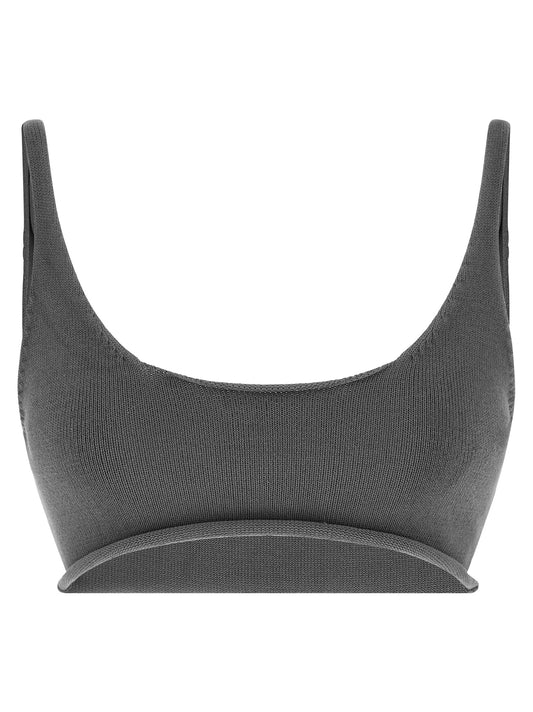 Soutien-gorge de sport en coton gris Entire Studios