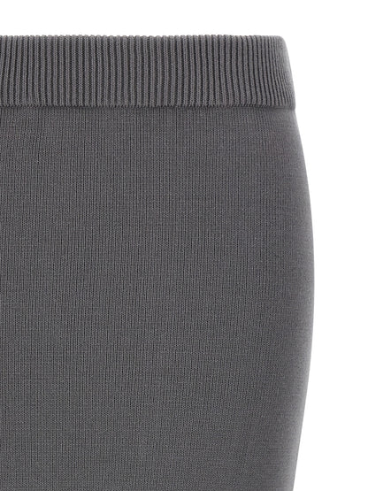 Entire Studios Gray Cotton Midi Skirt