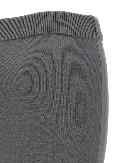 Entire Studios Gray Cotton Midi Skirt