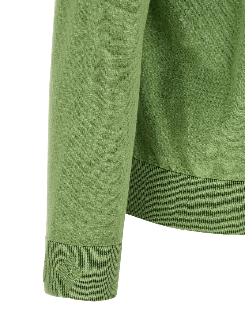 Cardigan bicolore en coton Ballantyne