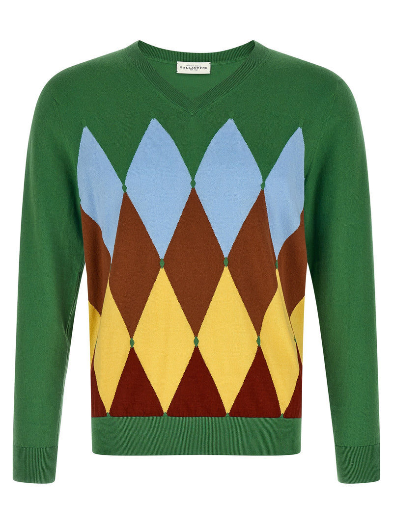 Ballantyne Bicolor Cotton Cardigan for Men