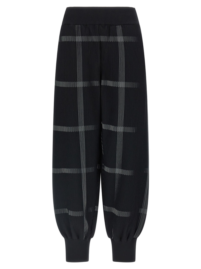 PLEATS PLEASE ISSEY MIYAKE Pantalon décontracté noir en polyester