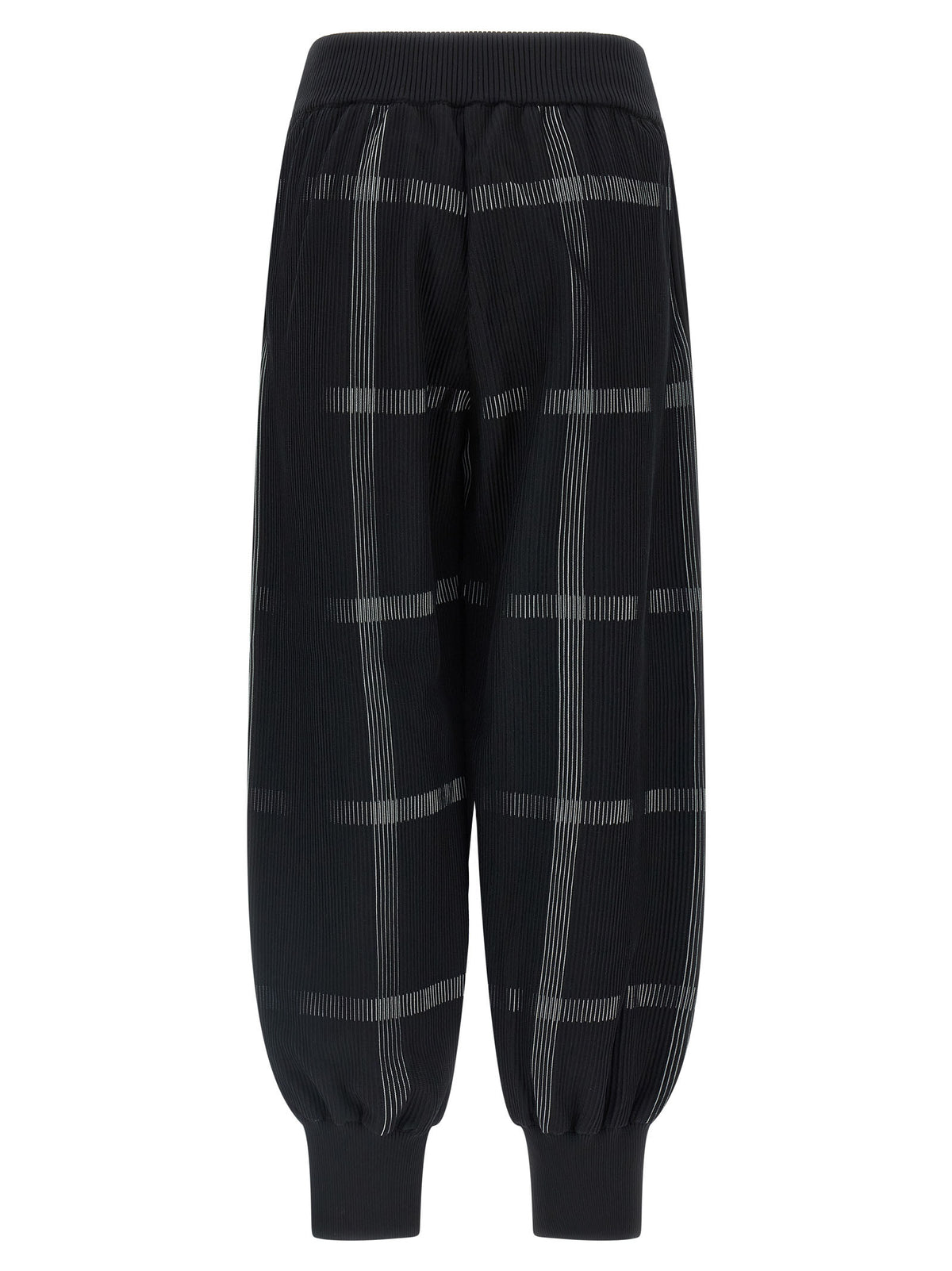 PLEATS PLEASE ISSEY MIYAKE Pantalon décontracté noir en polyester