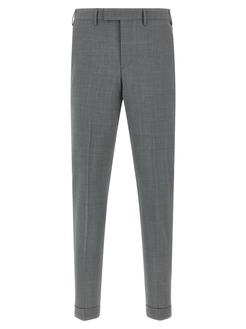 PT Torino Gray Virgin Wool Dress Pants - Master Mélange