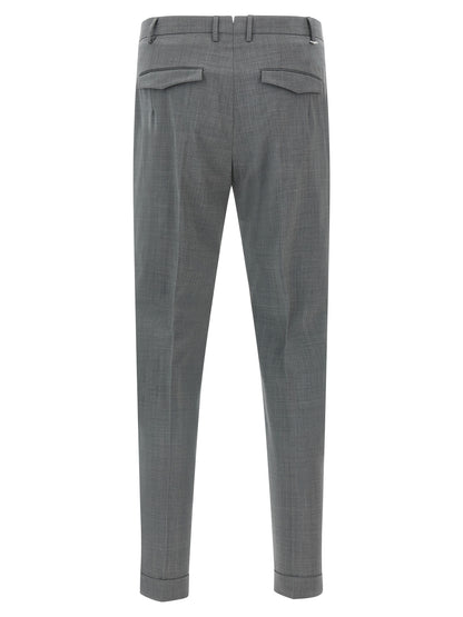 PT Torino Gray Virgin Wool Dress Pants