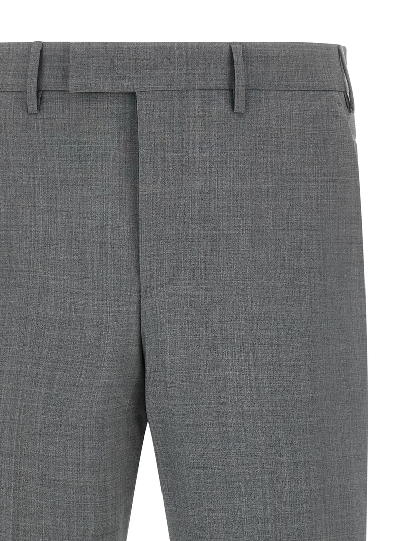 PT Torino Gray Virgin Wool Dress Pants - Master Mélange