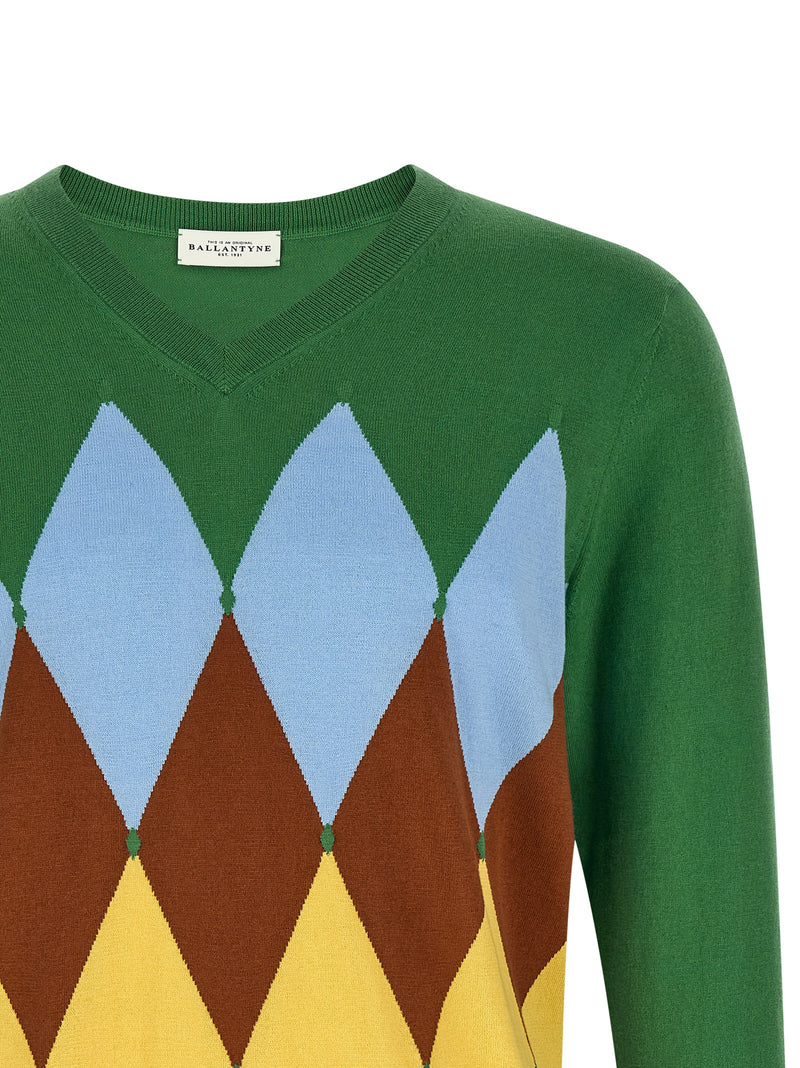 Ballantyne Bicolor Cotton Cardigan for Men