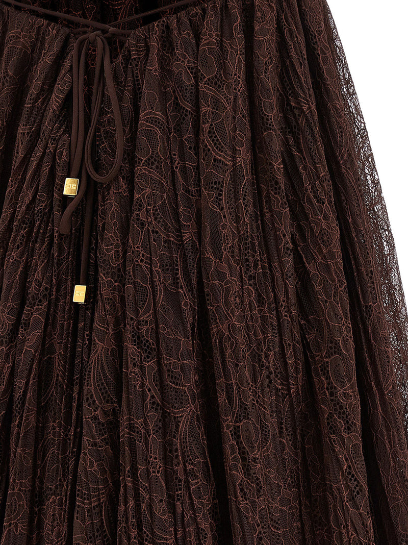 Robe courte Elisabetta Franchi marron en polyamide