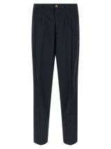 Brunello Cucinelli Blue Cotton Chino Pants